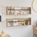  Polica za časopise Zidne 2 pcs Sonoma hrast 100 x 12 x 30 cm | shoptok.hr