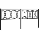  Metalno zamjensko uzglavlje crno 200 cm | shoptok.hr