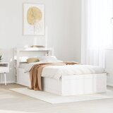  Okvir kreveta s uzglavljem bijeli 90 x 190 cm od borovine | shoptok.hr