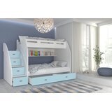  Dječji krevet na kat Zuzia s ladicama 200*120 cm - plavi | shoptok.hr