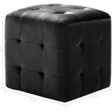  Noćni ormarići 2 kom crni 30 x 30 x 30 cm od baršunaste tkanine | Eponuda.com