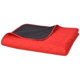vidaXL 131554 Double-sided Quilted Bedspread Red and Black 230x260 cm | shoptok.hr