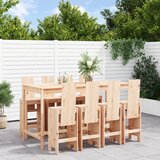  9-dijelni vrtni barski set od masivne borovine | shoptok.hr