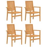 5-dijelni vrtni blagovaonski set od masivne tikovine Smeđa Dužina stola 180 cm | shoptok.hr