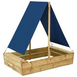 The Living Store Peskovnik s streho 80x60x97,5 cm impregnirana borovina - Peskovnik, (21426774) Cene