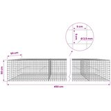  Gabion s žicom debljine 3,5 mm i mrežom 5x5 cm 450x50x50 cm | shoptok.hr