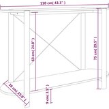  Konzolni stol 110x38x75 cm od konstruiranog drva | Eponuda.com