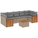 vidaXL 8-dijelni set vrtnih sofa od poliratana s jastucima bež | shoptok.hr