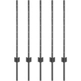  Stup za ogradu 5 pcs Siva 80 cm Čelik | shoptok.hr