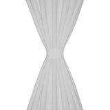  2 kom Bijela Mikro-satenska Zavjesa s Tregerima 140 x 175 cm | shoptok.hr