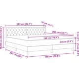 Box Postelja z vzmetnico Črna 180x200 cm Žamet, (22052905) | Shoptok.si
