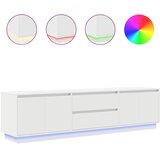 TV ormarić s LED svjetlima bijeli 193,5x41x50 cm | shoptok.hr
