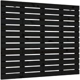 Zidno uzglavlje crni 96x3x91,5 cm od masivne borovine | Eponuda.com