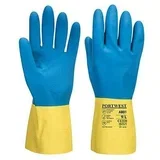 Rukavice A801 Double latex/ žuta/plava