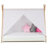 Made in Poland Krevet sa nadstrešnicom i dušekom 160x80 Tipi Beli | ePonuda.com