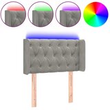  LED uzglavlje svjetlosivo 83x16x78/88 cm baršunasto | shoptok.hr