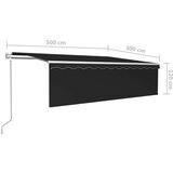 vidaXL automatska tenda na uvlačenje s roletom 5 x 3 m antracit | shoptok.hr