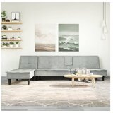 vidaXL Raztegljiv kavc L oblike svetlo siv 255x140x70 cm zam Cene