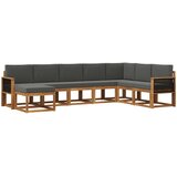  Set vanjskih sofa 8 pcs Prirodna i antracit 306 x 187,5 x 73 cm | Eponuda.com