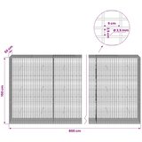  Gabion s žicom debljine 3,5 mm i mrežom 5x2,5 cm 800x50x150 cm | shoptok.hr