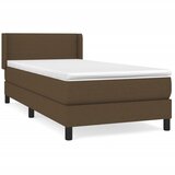 vidaXL Box spring postelja z vzmetnico temno rjava 80x200 cm blago, (20901391) Cene