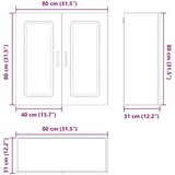 vidaXL Zidni kuhinjski ormarić s policom Zidne Bijelo 80 x 31 x 80 cm | shoptok.hr
