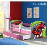  Dječji krevet ACMA s motivom, bočna roza + ladica 180x80 cm 06 Formula 1 | shoptok.hr