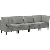  Komplet pohištva za dnevno sobo 4 pcs Svetlo siva Žamet, (5000283120) | Shoptok.si