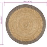  Ručno rađeni tepih od jute sa sivim rubom 240 cm | shoptok.hr