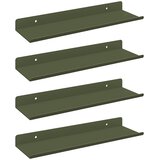  Lebdeća polica 4 pcs Maslinasto zelena 30 x 9 x 2,5 cm Čelik | shoptok.hr