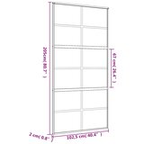  Klizna vrata zlatna 102,5x205 cm matirano staklo ESG i aluminij | shoptok.hr