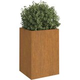 vidaXL Cvetlično korito sivo 52x48x75 cm vremensko odporno jeklo | Shoptok.si