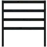  Posteljno vzglavje črno 81x4x100 cm trdna borovina, (20646509) | Shoptok.si