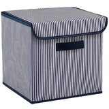 Mioli Decor Modra tekstilna škatla za shranjevanje s pokrovom 30x30x30 cm – | Shoptok.si