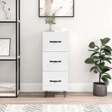  Komoda sjajna bijela 34 5 x 34 x 90 cm od konstruiranog drva Cijene