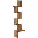  Kutna zidna polica boja drva 32x32x127,5 cm konstruirano drvo | Eponuda.com