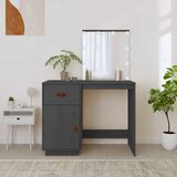  Toaletni stolić s LED svjetlom sivi 95 x 50 x 133,5 cm borovina | shoptok.hr