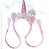 Rajf sa pletenicama za devojčice Unicorn 2109X141 roze