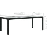 vidaXL 9-dijelni vrtni blagovaonski set od poliratana s jastucima crni | shoptok.hr