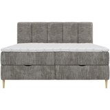 MID.YOU POSTELJA Z VZMETNICO 140 cm x 200 cm , les, tekstil, leseni material siva | Shoptok.si