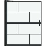  Ekran za kadu i tuš Crna i prozirna 100 x 67 x 129.5 cm | shoptok.hr