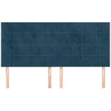  Uzglavlje tamnoplavo 160x5x118/128 cm baršunasto | shoptok.hr