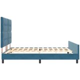  s opruga kutije Tamno plava 180 x 200 cm Baršun | shoptok.hr