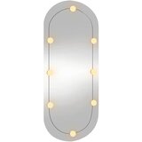  Zidno ogledalo s LED svjetlima 25 x 60 cm stakleno ovalno | shoptok.hr