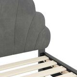  Otroški posteljni okvir z vznožjem Temno siva 80 x 200 cm Žamet, (5000104782) | Shoptok.si