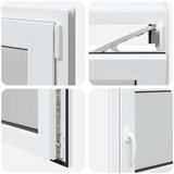 vidaXL Kletno okno "RISOR" 100x60 cm vrtljivo-nagibno DIN desno belo | Shoptok.si