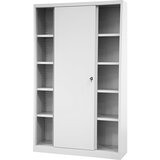 BISLEY Omara z drsnimi vrati ECO, 4 police, svetlo siva | Shoptok.si