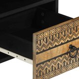 TV ormarić crni 100x33,5x46 cm Puno grubo drvo Mango | Eponuda.ba