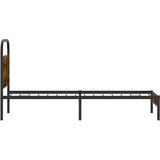  Okvir kreveta bez madraca dimljena boja hrasta 75x190 cm drveni | shoptok.hr