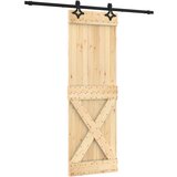 vidaXL Drsna vrata s kompletom vodil 70x210 cm trdna borovina, (20804556) Cene